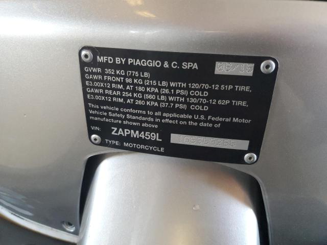 2016 VESPA GTS 300 SU ZAPM459L1G5300268