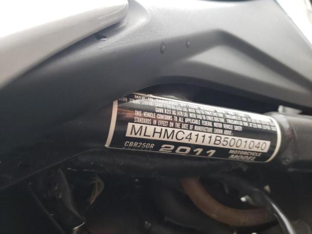 2011 HONDA CBR250 R MLHMC4111B5001040