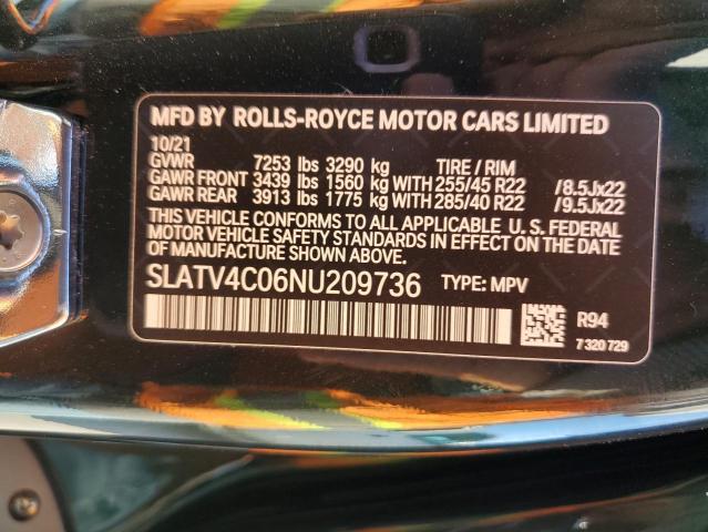 2022 ROLLS-ROYCE CULLINAN SLATV4C06NU209736