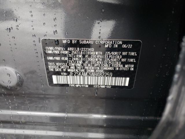 2022 SUBARU FORESTER W JF2SKAMC5NH482259