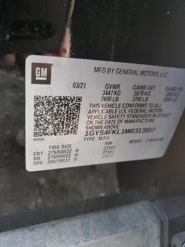 2021 CADILLAC ESCALADE S 1GYS4FKL1MR313657