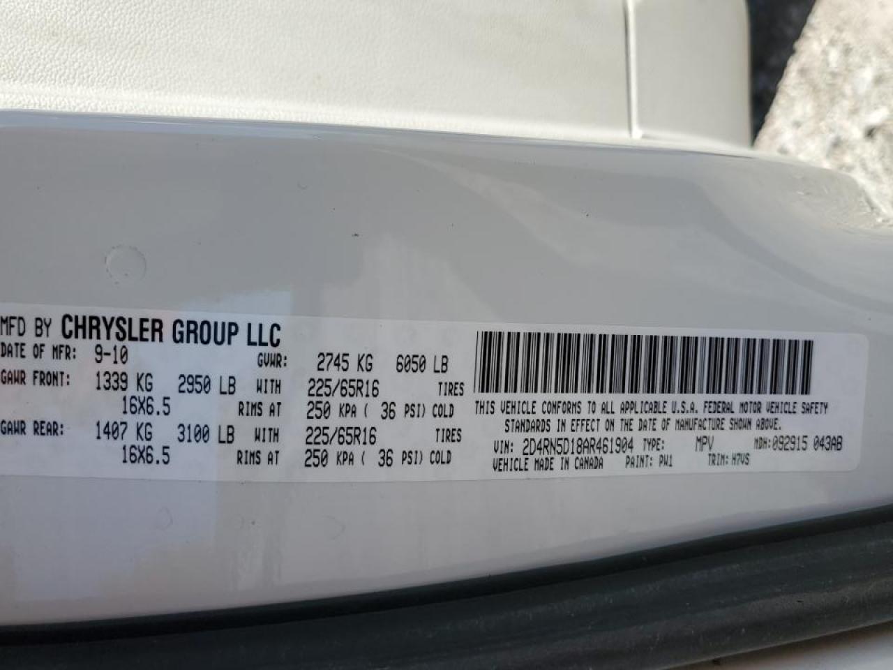 2D4RN5D18AR461904 2010 Dodge Grand Caravan Sxt