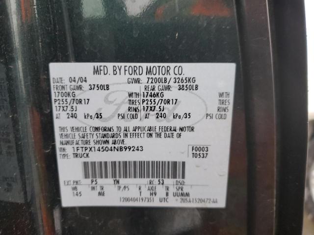 2019 FORD 1/2 TON 1FTPX14504NB99243