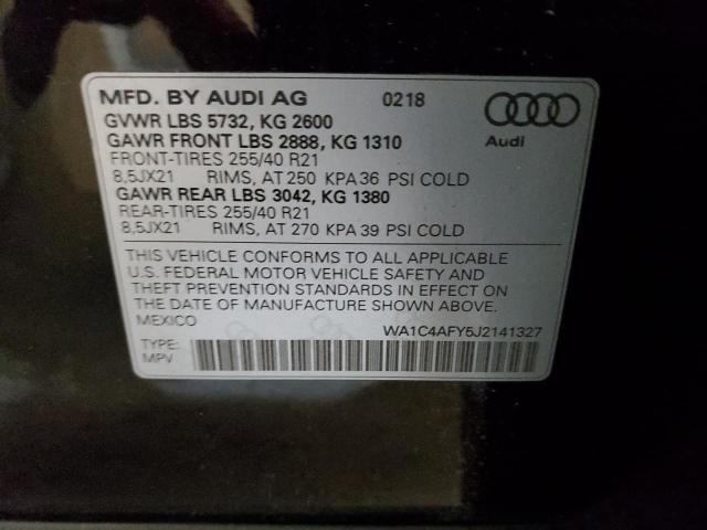 2018 AUDI SQ5 PRESTI WA1C4AFY5J2141327