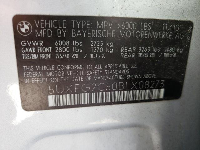 5UXFG2C50BLX08273 BMW X6 Xdrive35i