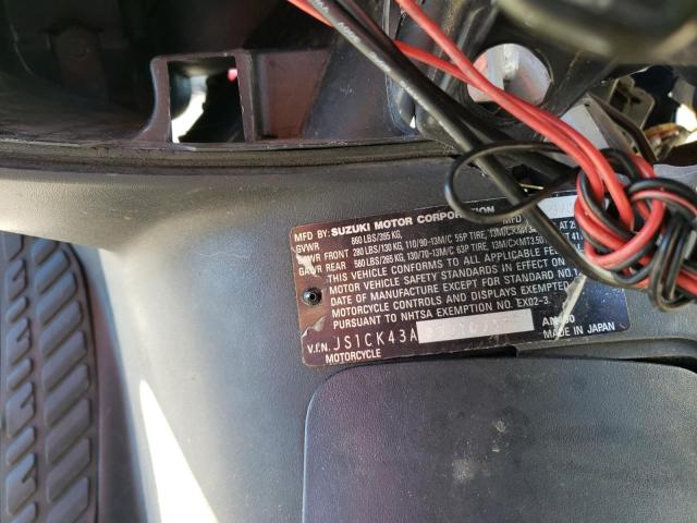 2005 SUZUKI AN400 K3 - JS1CK43A952102177
