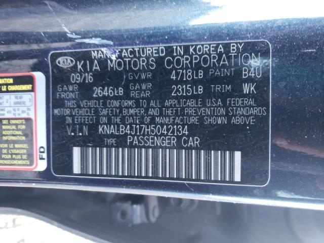 2017 KIA CADENZA PR - KNALB4J17H5042134