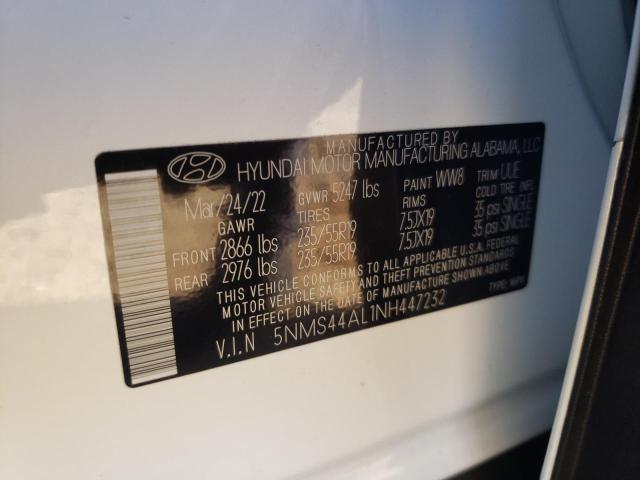 2022 HYUNDAI SANTA FE L - 5NMS44AL1NH447232