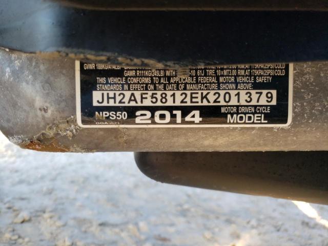 2014 HONDA NPS50 JH2AF5812EK201379