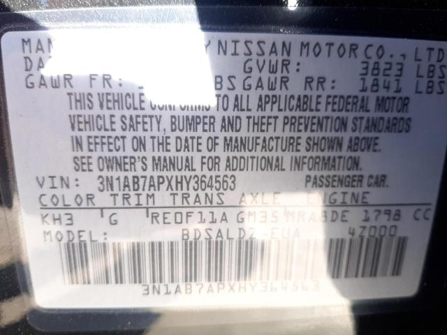 3N1AB7APXHY364563 Nissan SENTRA S