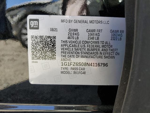 2022 CHEVROLET BOLT EUV P 1G1FZ6S08N4116796