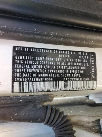 2016 VOLKSWAGEN BEETLE S/S 3VW507AT8GM810956