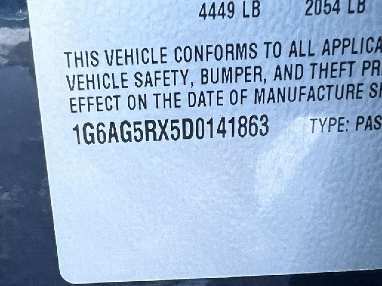 2013 Cadillac Ats VIN: 1G6AG5RX5D0141863 Lot: 65655142