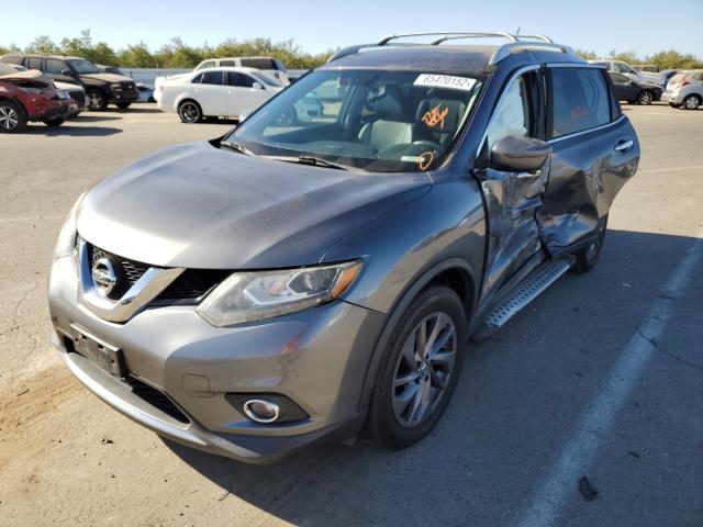 VIN: 5N1AT2MT1GC864202 Auction: COPART Lot: 65470152 Location: CA - FRESNO 5N1AT2MT1GC864202 NISSAN ROGUE 2016 GRAY Photo 2