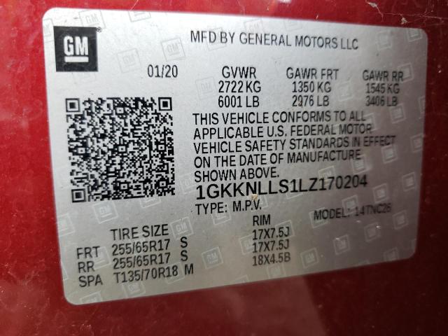 2020 GMC ACADIA AT4 1GKKNLLS1LZ170204