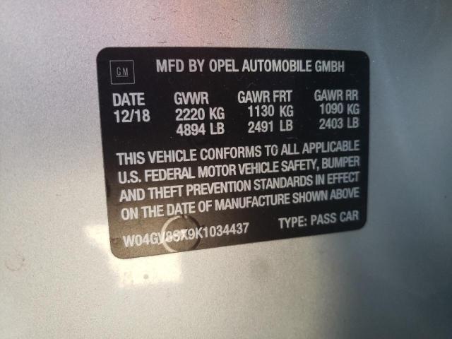 2019 BUICK REGAL TOUR W04GV8SX9K1034437