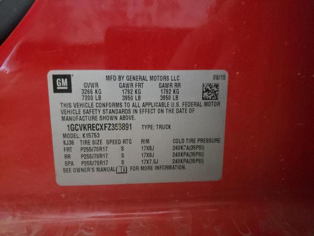 2015 CHEVROLET SILVRK1500 1GCVKRECXFZ353891