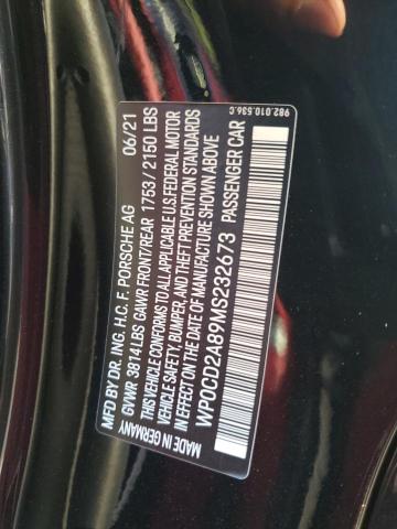 2021 PORSCHE BOXSTER GT WP0CD2A89MS232673