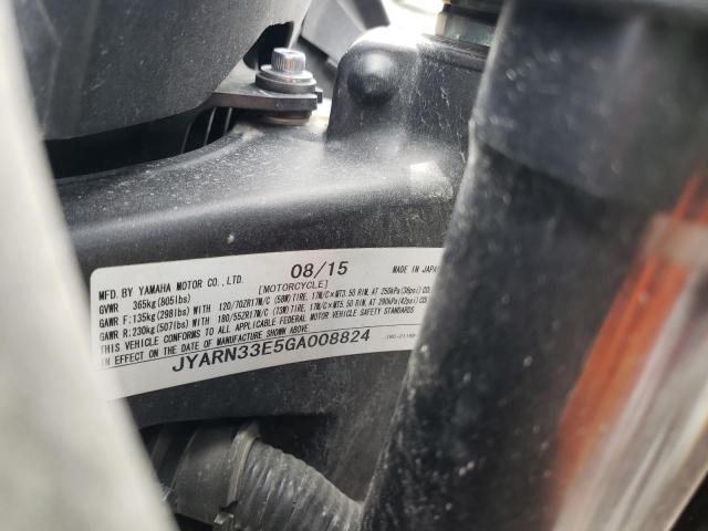 2016 YAMAHA FZ09 JYARN33E5GA008824