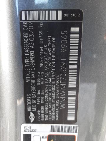 WMWMF73529TT99065 Mini Cooper
