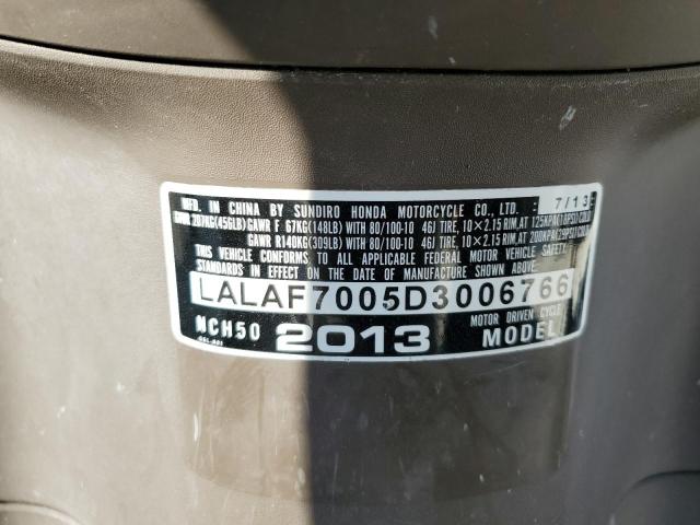 2013 HONDA NCH50 LALAF7005D3006766