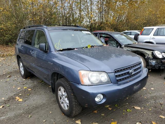 Salvage cars for sale from Copart Arlington, WA: 2002 Toyota Highlander
