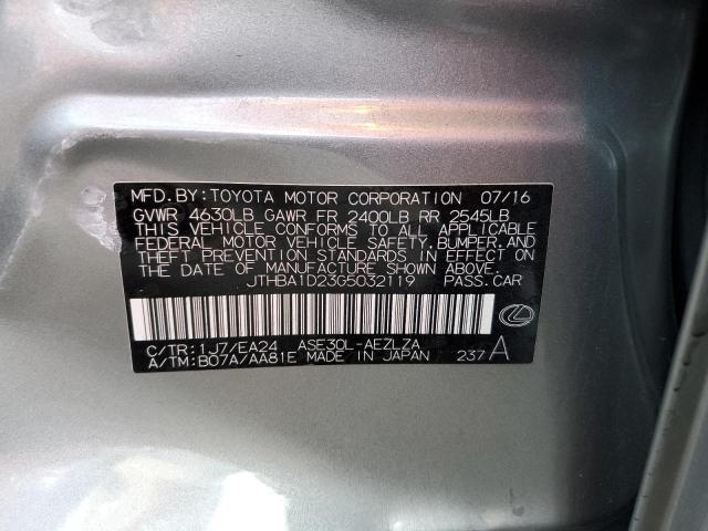 2016 LEXUS GS 200T JTHBA1D23G5032119