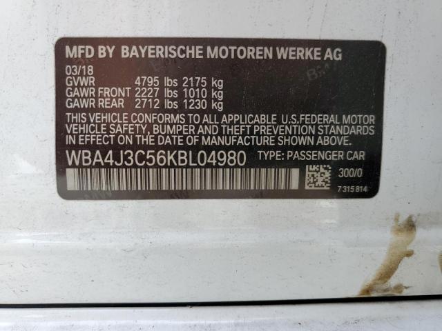 2019 BMW 430XI GRAN - WBA4J3C56KBL04980