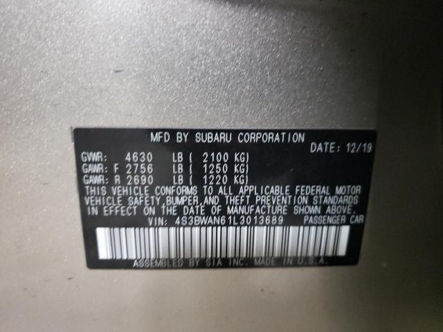 4S3BWAN61L3013689 Subaru Legacy Limited