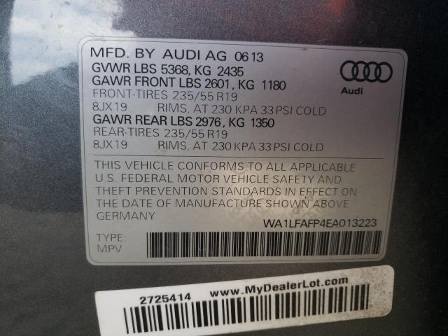 VIN WA1LFAFP4EA013223 2014 Audi Q5, Premium Plus no.10