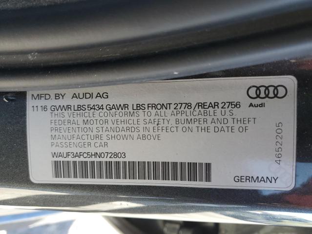 2017 AUDI A6 COMPETI WAUF3AFC5HN072803