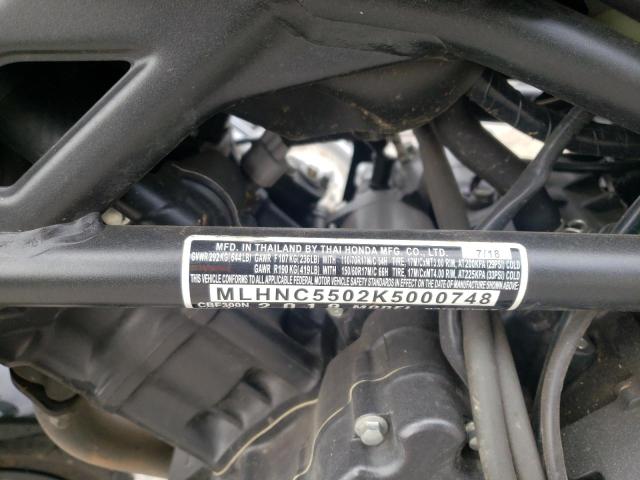 2019 HONDA CBF300 N MLHNC5502K5000748