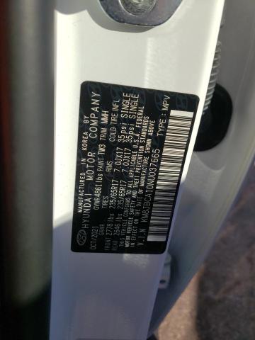 2022 HYUNDAI TUCSON BLU KM8JBCA10NU037665