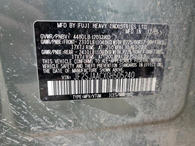 JF2SJAACXGH505240 Subaru Forester 2.5i