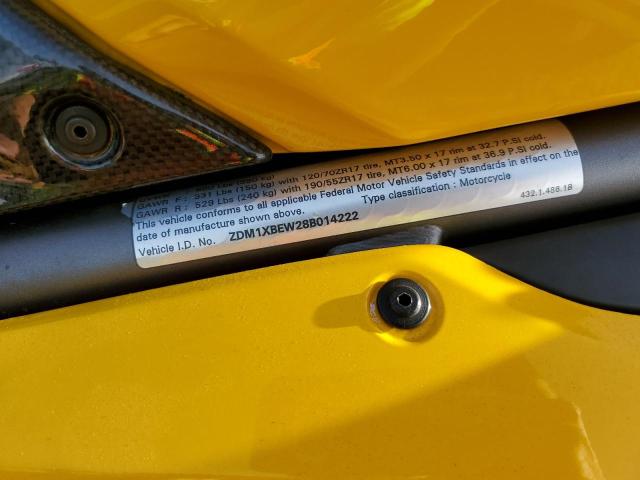 2008 DUCATI 1098 BASE ZDM1XBEW28B014222