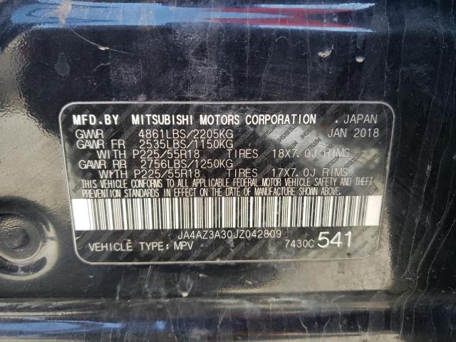 JA4AZ3A30JZ042809 Mitsubishi Outlander Se