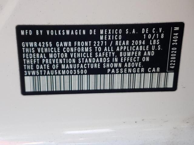 2019 VOLKSWAGEN GTI S - 3VW5T7AU5KM003500
