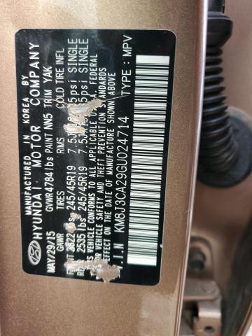 2016 HYUNDAI TUCSON LIM - KM8J3CA29GU024714
