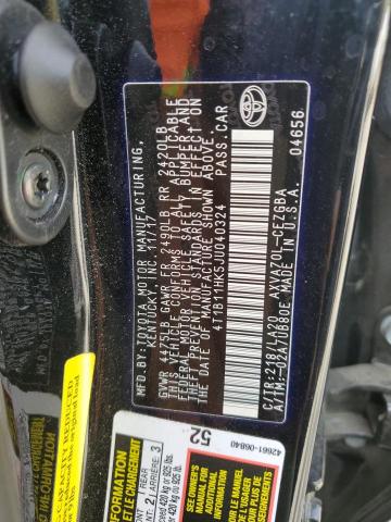 2018 TOYOTA CAMRY 4C 4T1B11HK5JU040324