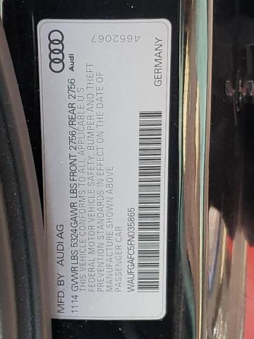 2015 AUDI A6 PREMIUM - WAUFGAFC5FN035865