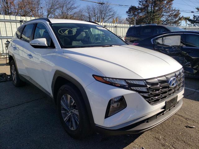 Salvage cars for sale from Copart Moraine, OH: 2022 Hyundai Tucson BLU