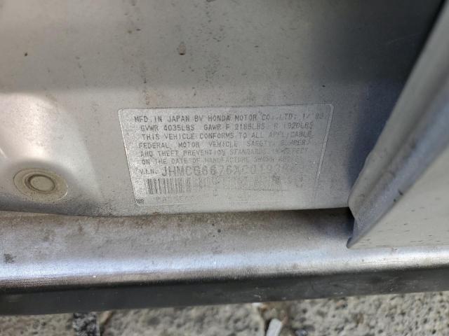 1999 Honda Accord Ex VIN: JHMCG6676XC019384 Lot: 41329194