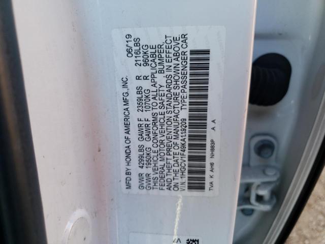 2019 HONDA ACCORD EX - 1HGCV1F49KA119209