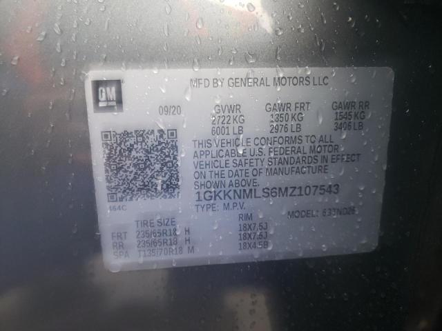 2021 GMC ACADIA SLT - 1GKKNMLS6MZ107543