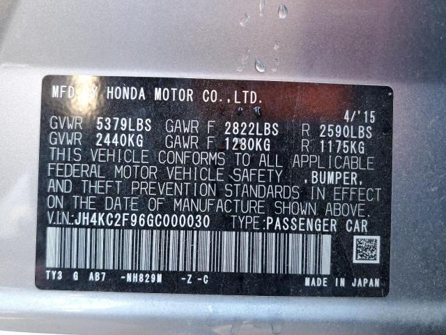 2016 ACURA RLX SPORT JH4KC2F96GC000030