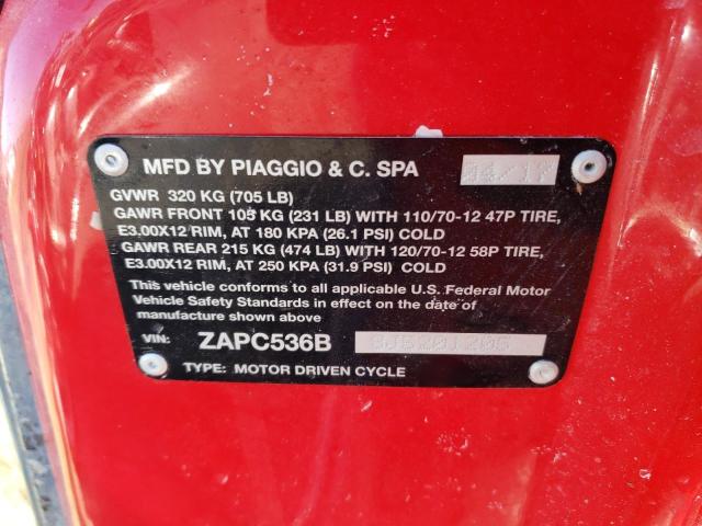 2018 VESPA PRIMAVERA ZAPC536B8J5201205