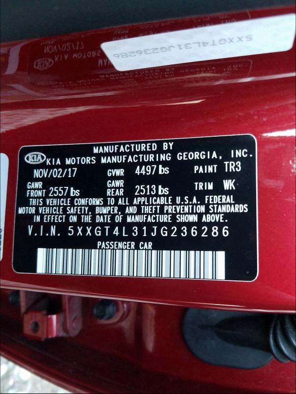 Фото: 5XXGT4L31JG236286 - 10