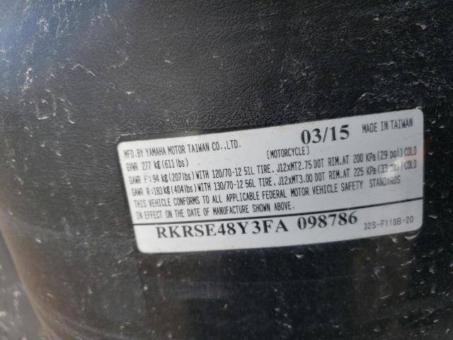 2015 YAMAHA YW125 RKRSE48Y3FA098786