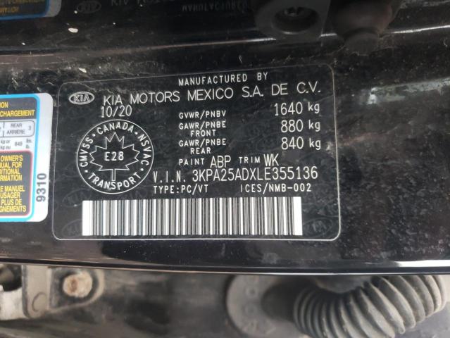3KPA25ADXLE355136 KIA RIO LX