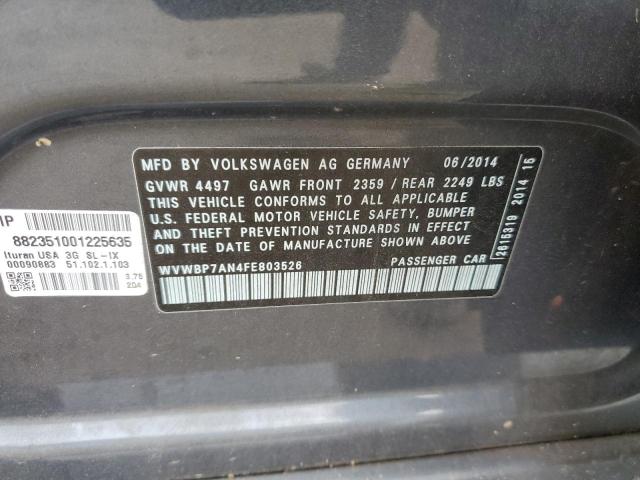 2015 VOLKSWAGEN CC SPORT - WVWBP7AN4FE803526